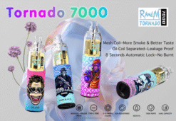 Fumo Puffs - Fumot Tornado 7000 stilou vape de unică folosință - 14 ml (1 bucată) exclusiv R8B070