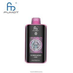 Fumot Vape - Fumot Tornado 25000 vape de unică folosință gheață suculentă de piersici JJD48X7