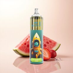 JNR Rocket-X 12400 Capsuni Pepene Gheata cu Aerisire Reglabilă și LED-uri RGB 2% Nicotină